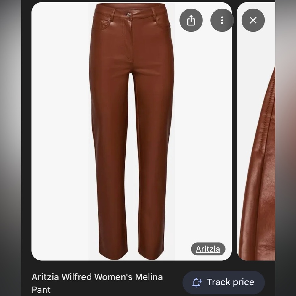 Aritzia Melina Leather Pants